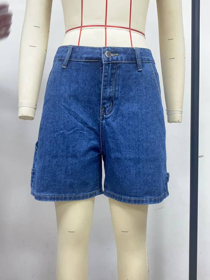 Marayn - Wholesale Shorts – Women’s - 2025 Summer Street Style Washed Denim Carpenter Pants5