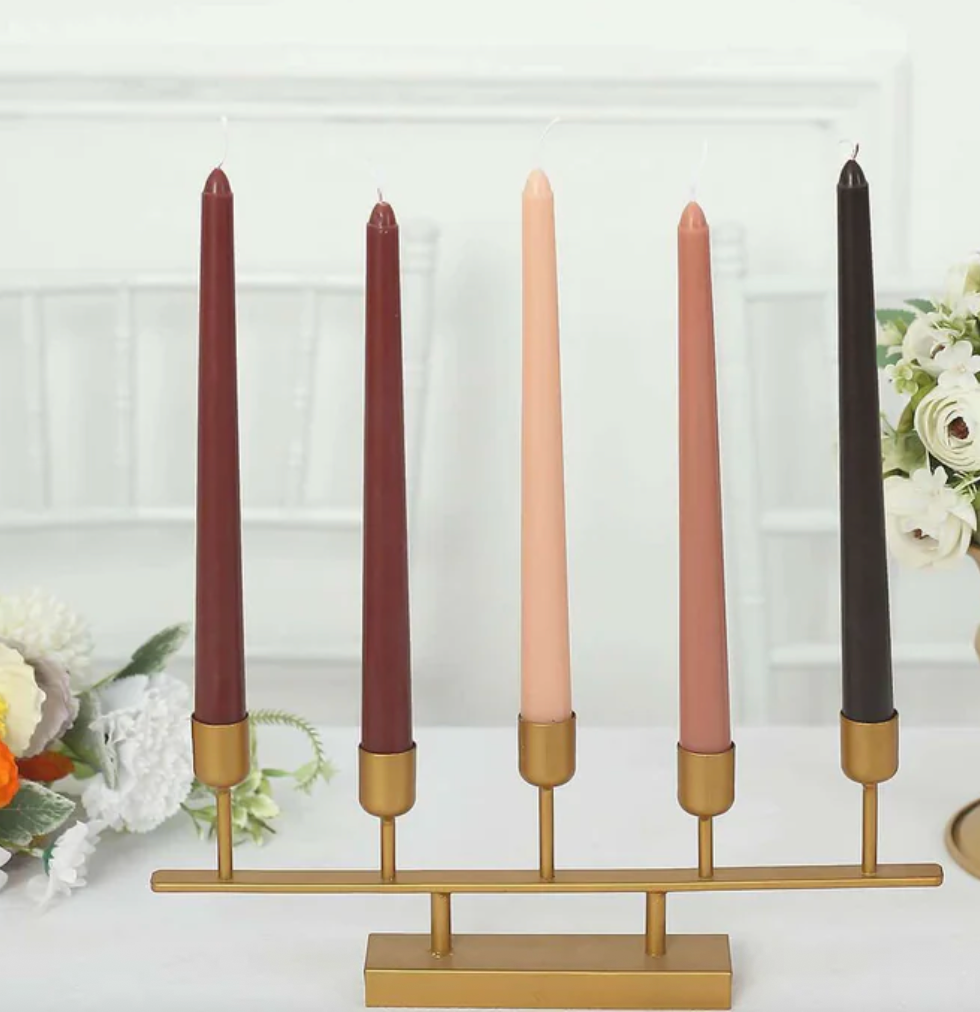 Elan Bazaar - Wholesale Tapered Candle/Candlestick - 24 Minimalistic Beige Tones Smokeless Dripless Taper Candles2