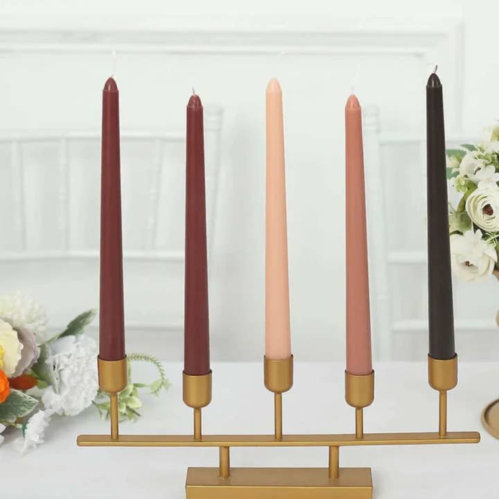 Elan Bazaar - Wholesale Tapered Candle/Candlestick - 24 Minimalistic Beige Tones Smokeless Dripless Taper Candles2