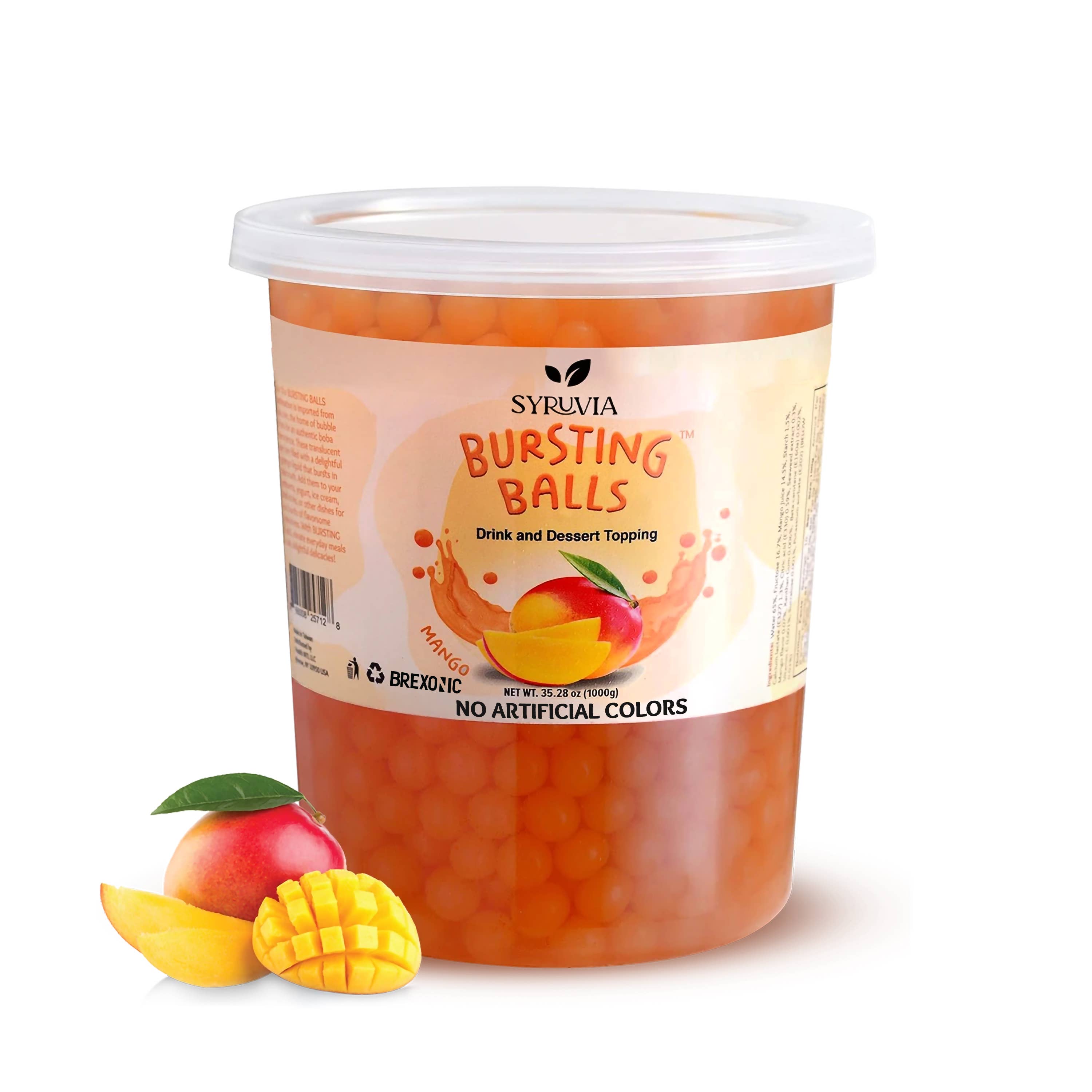 Syruvia - Wholesale Beverage Mix - 2 LB Mango Flavored Popping Boba0