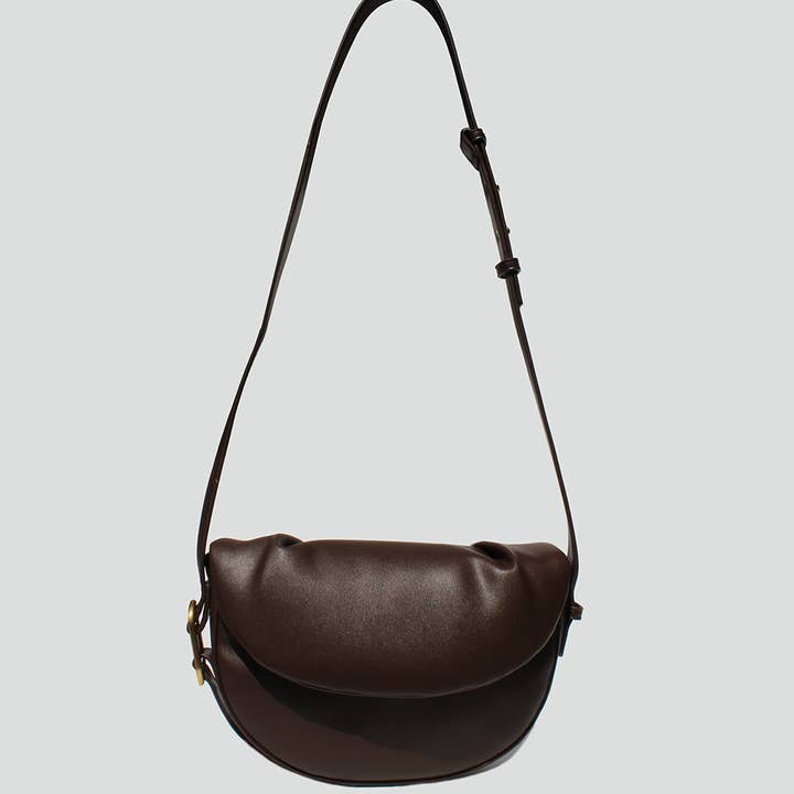 STREET LEVEL - Wholesale Crossbody Bag - Women's - Fleur Half Moon Crossbody