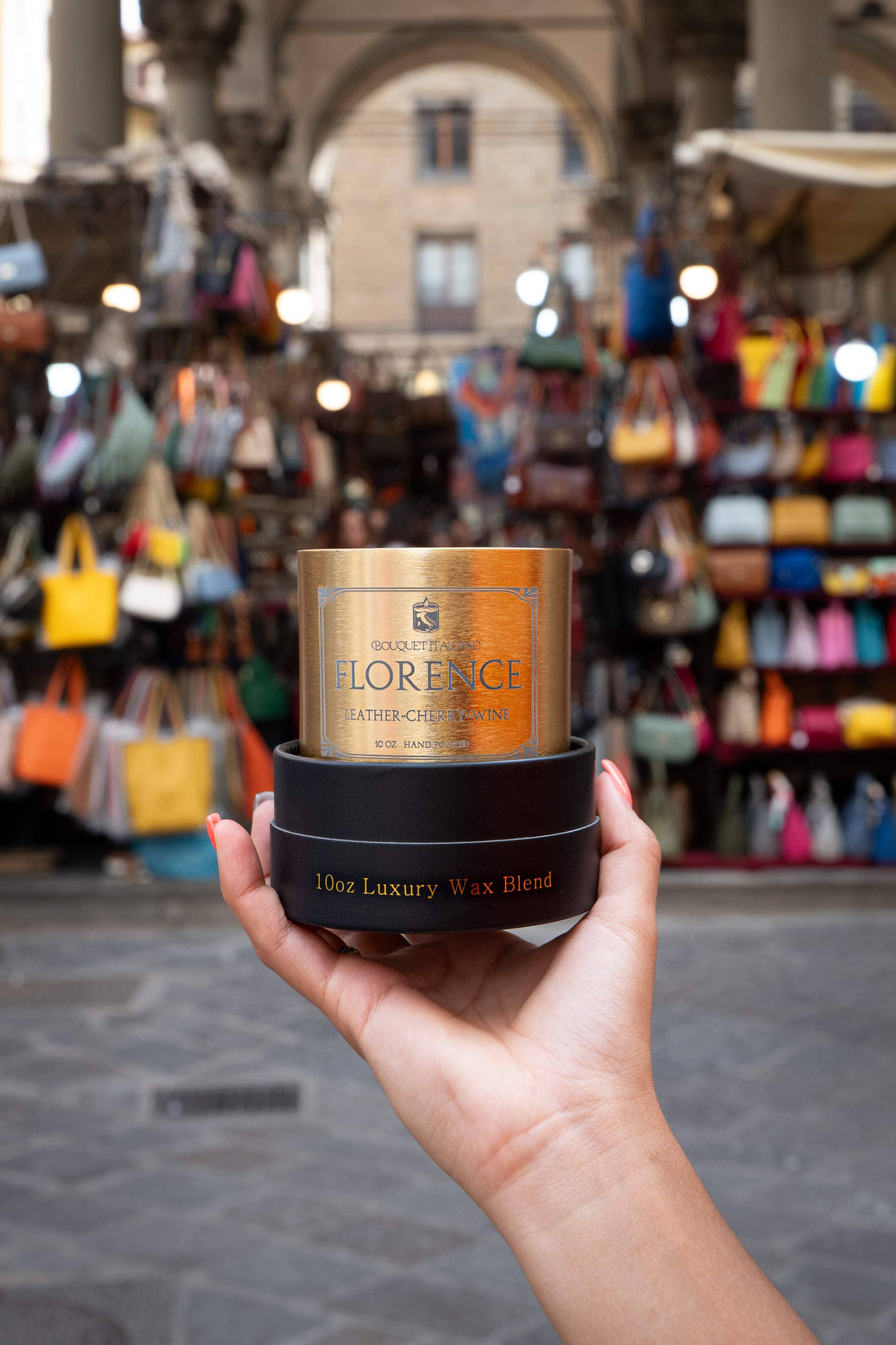 BouquetItaliano – Vela em jarro/copo por atacado – Vela de Luxo Florence Couro Cereja Merlot7