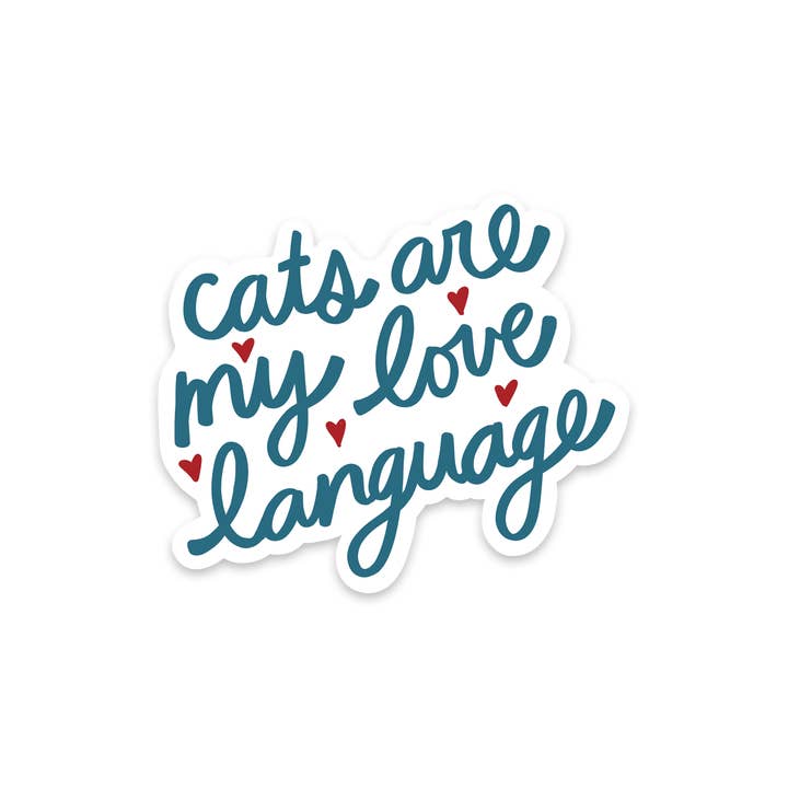 Cats are my Love Language Sticker for wholesale by The Cheery Pet