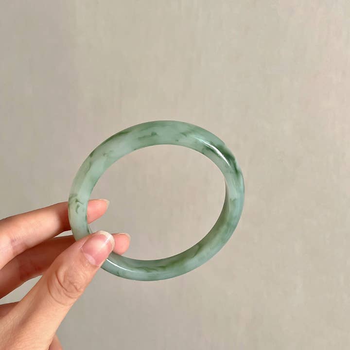 Dipped Shop - Wholesale Bangle Bracelet - Minimalist Marbled Round Resin Bangle Bracelet DP25D727