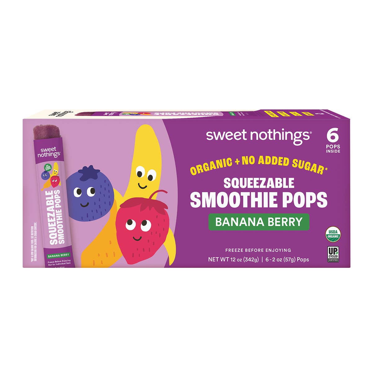 Sweet Nothings - Wholesale Fruit Snacks - Banana Berry Squeezable Smoothie Pops - Freeze At Home8