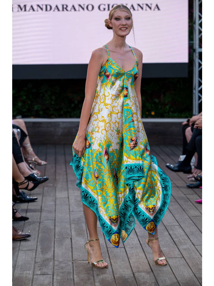 A'BIDDIKKIA di Mandarano Giovanna - Wholesale Dress - Women's - Silk foulard dress1