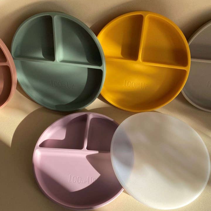 Loo.Up Italy - Wholesale Dinner Plate - Kids & Baby - Silicone pot with Vetosa and Lid - Beige -