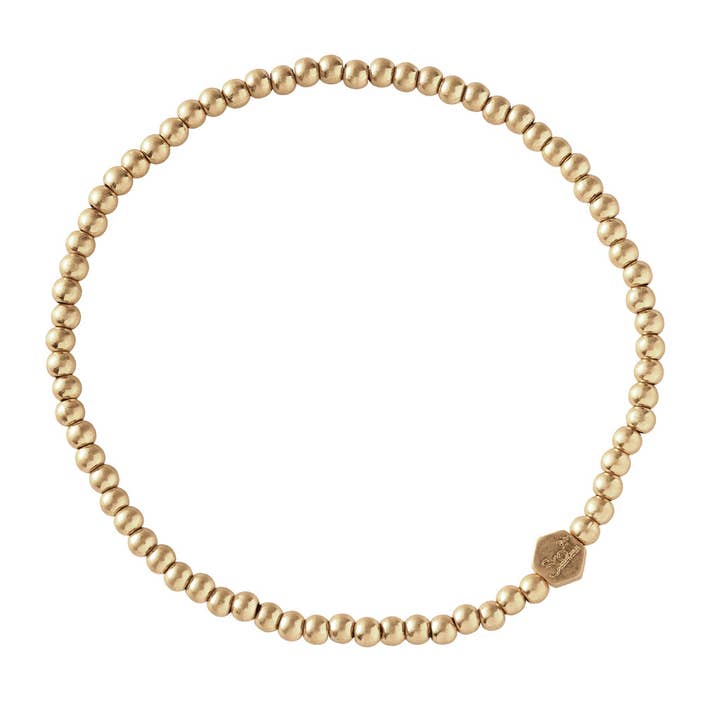 Mini Metal Stacking Bracelet - Ball Beads Gold for wholesale by Scout Curated Wears