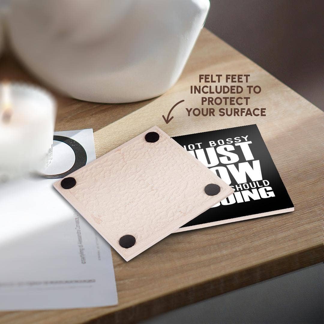 3dRose - Venta al por mayor Posavasos - 3dRose, No soy mandona, solo sé lo que deberías estar haciendo, Posavasos3