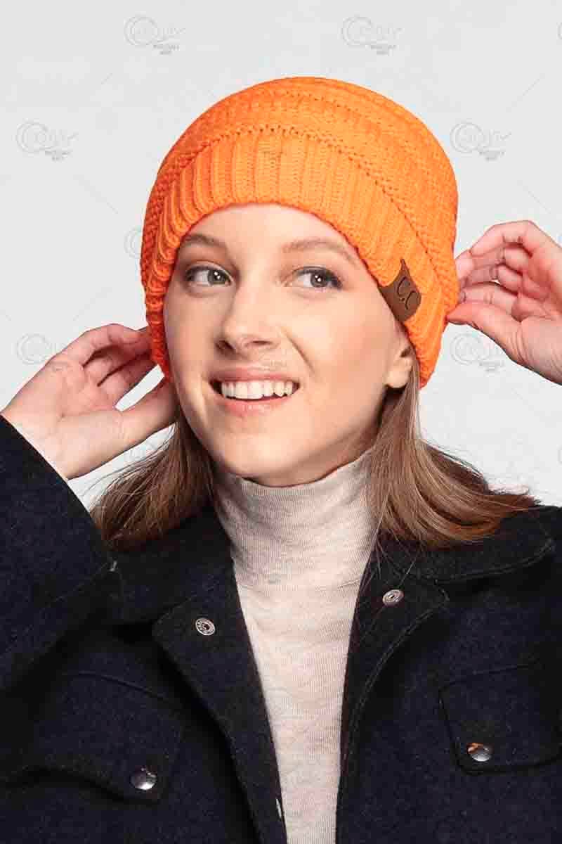 Oblige by G – Großhandel Beanie – Damen – Klassische Strickmütze mit C.C.-Etikett HAT-20A4