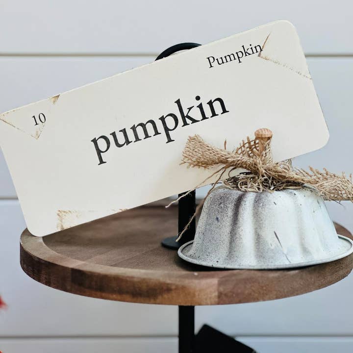 Joy Grace Home Designs - Wholesale Decorative Tabletop Object - Handmade Vintage Inspired Seasonal Autumn FlashcardsÂ