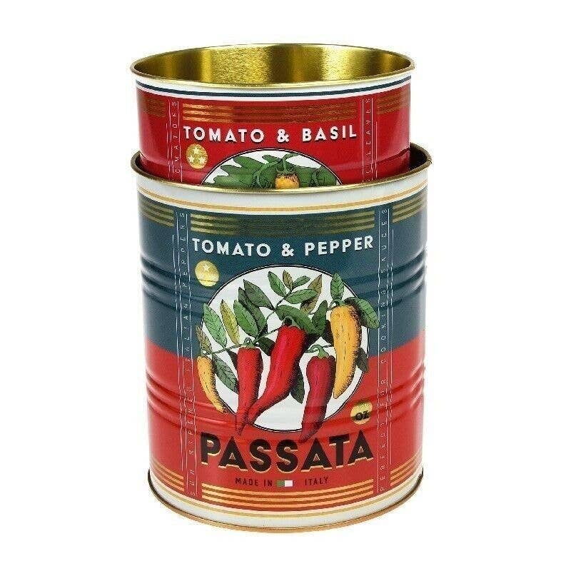 Rex B2B - UK – wholesale Kitchen storage/organiser – Medium Storage Tins (Set of 2) - Passata1