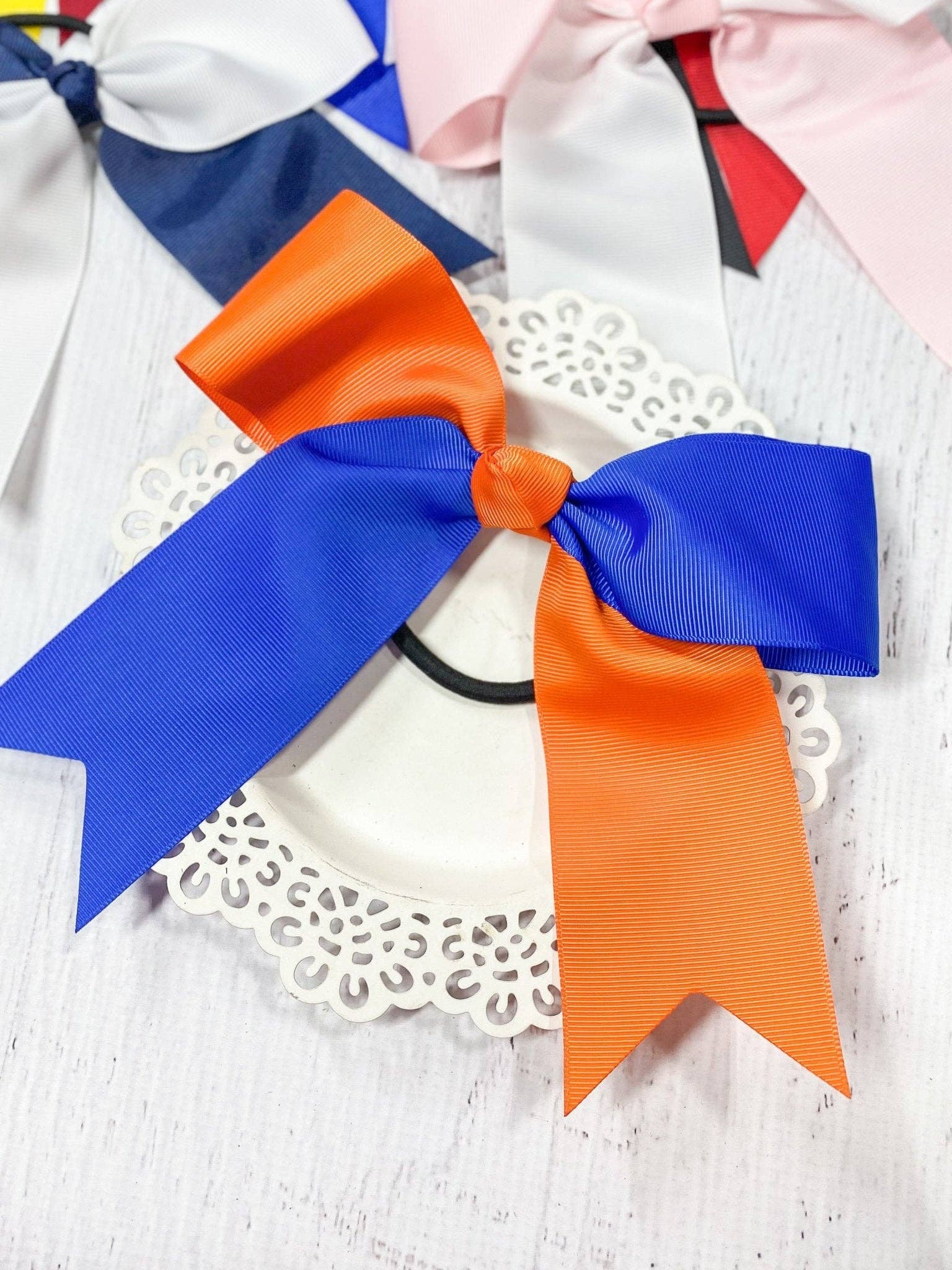 The Hair Bow Company - Wholesale Hair Bow - Kids - School Spirit Cheer Bows - Pony O - 6"2