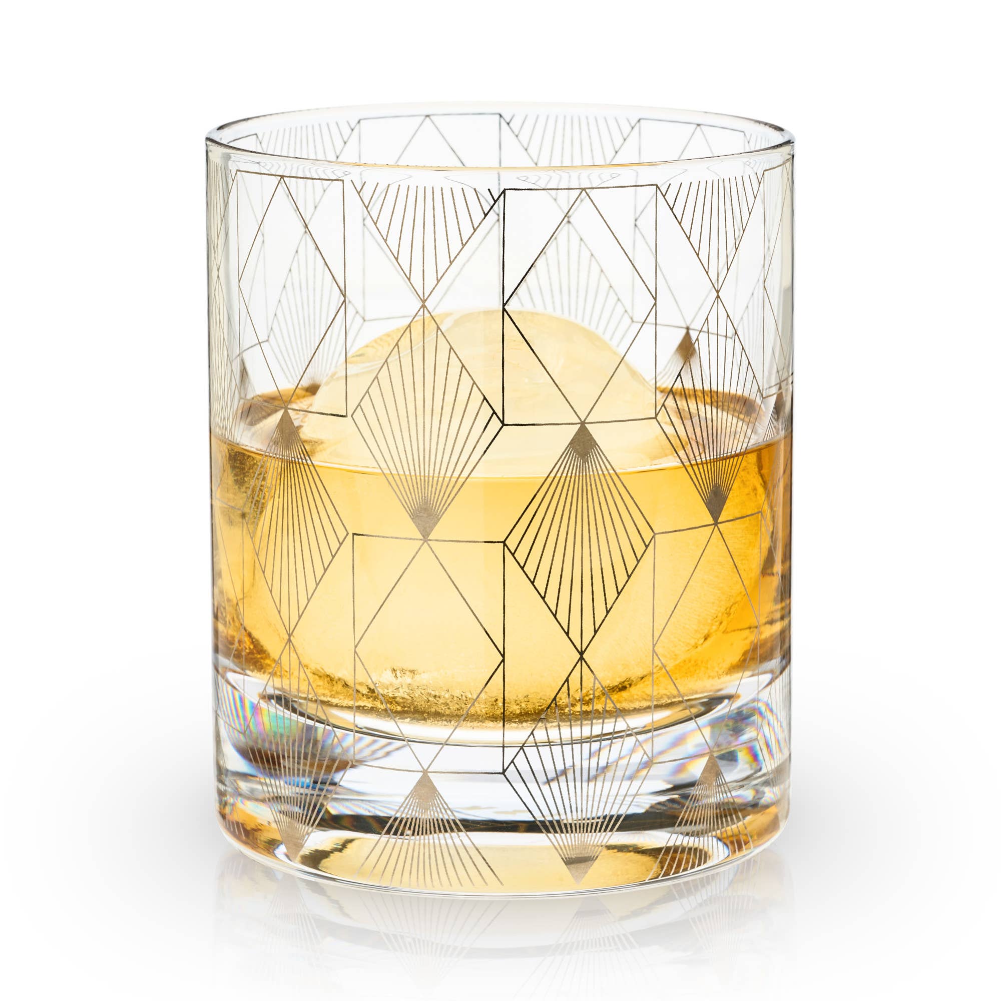 Viski - Wholesale Cocktail/Liquor Glass - Metropolis Deco Crystal Tumbler