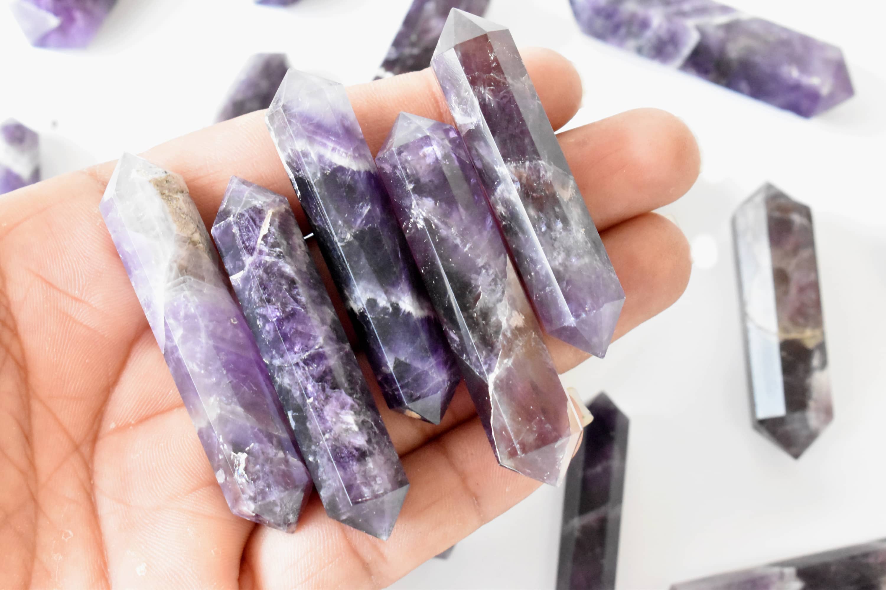 Soothing Crystals - Wholesale Spiritual Stone/Crystal - Crystal Points | Amethyst | Double Point Crystal Pencils8