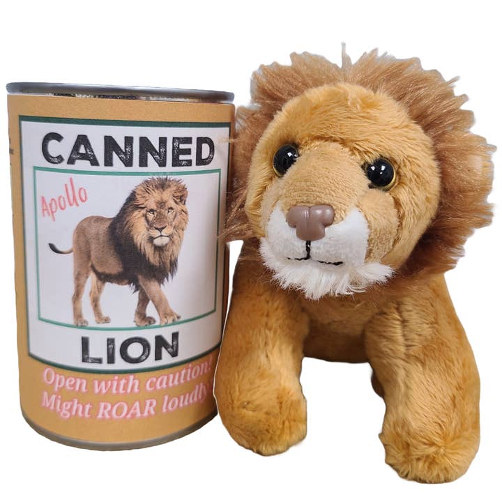 Canned Gifts - Wholesale Stuffed/Plush Toy - Kids & Baby - Canned Lion | Stuffed Animal Zoo Plush w/Funny Jokes | Gift