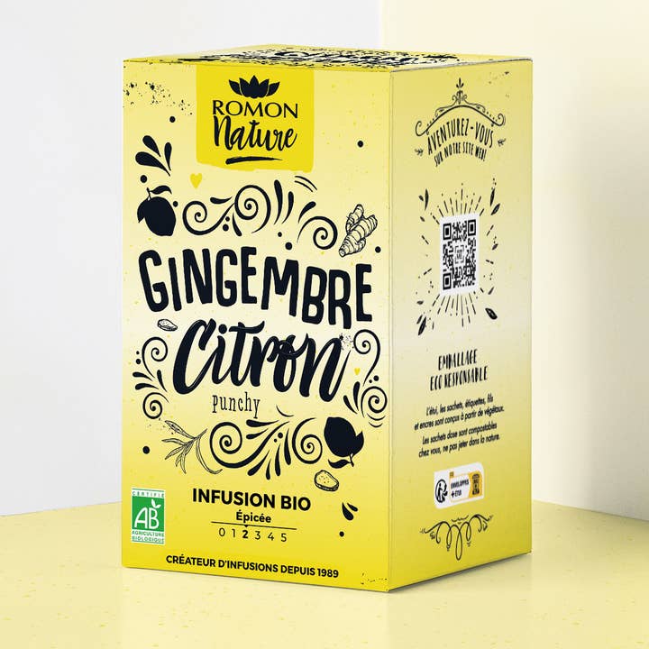Organic Ginger Lemon Infusion* for wholesale by PROVENCE D'ANTAN
