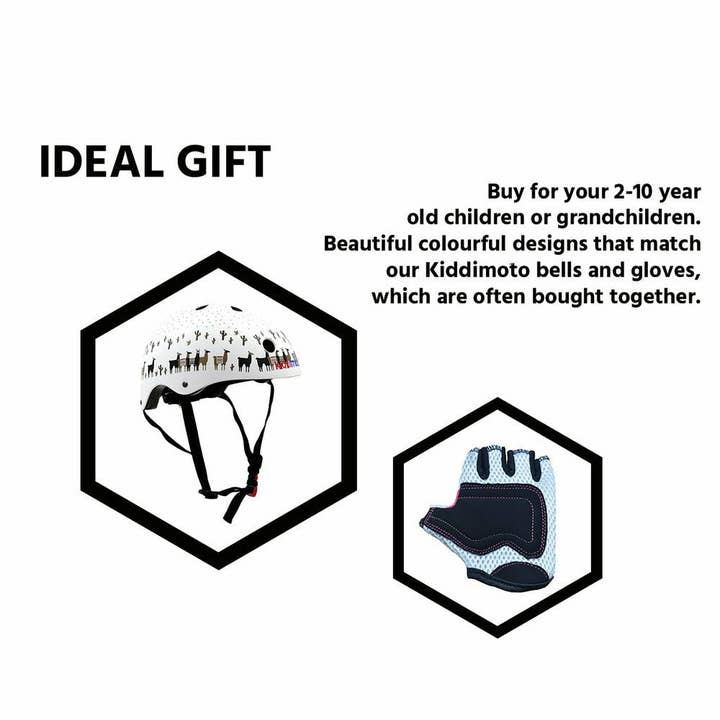 Kiddimoto – Engroshandel Cykler og scootere - Børn – Kiddimoto hjelm med lama-design, maksimal hovedbeskyttelse8