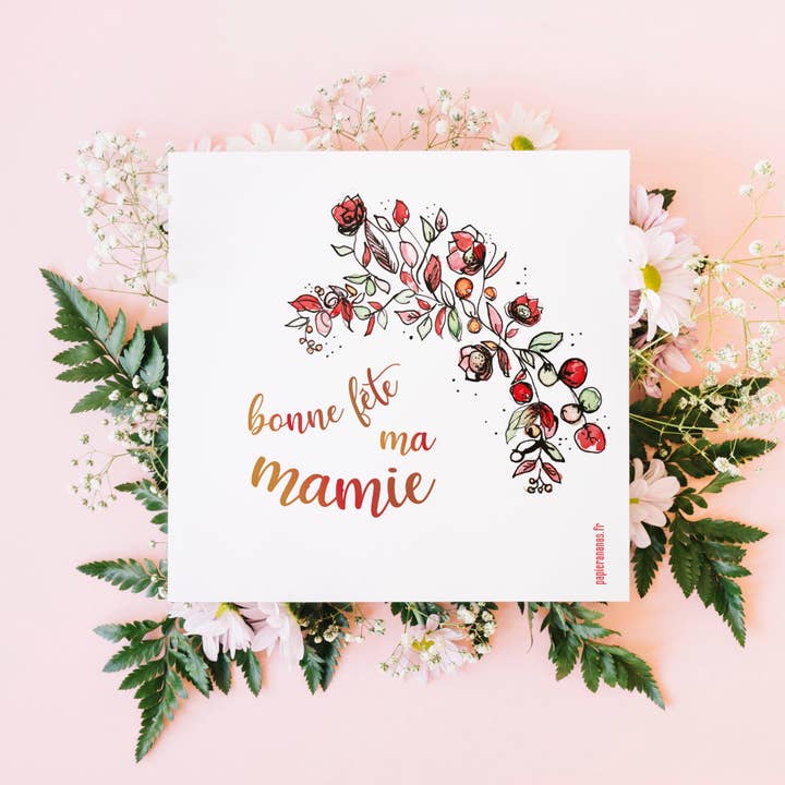 Bonne fête ma mamie ! pour la vente par papier ananas