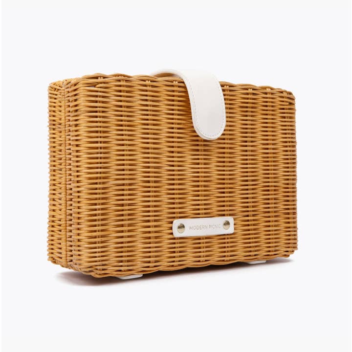 Modern Picnic - Vente Sac/boîte repas - Pochette à Collations en Osier – Pochette d'Été Isolée pour Femmes7