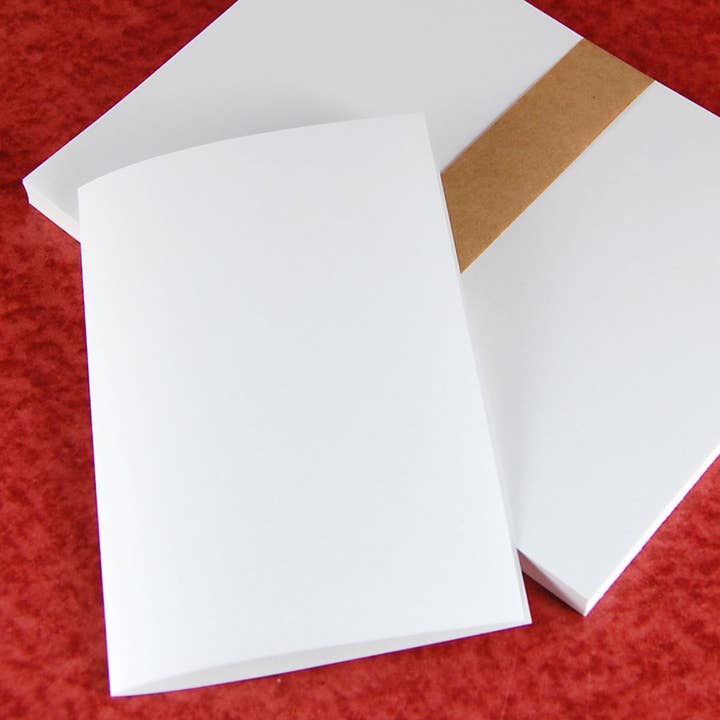 100 hojas blancas recicladas para insertos 16,3 x 22,4 cm para venta al por mayor de Kettcards