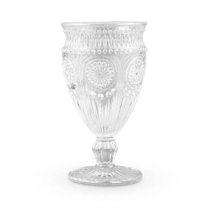Weddingstar Inc. - Wholesale Wine Glass - Vintage Style Pressed Glass Wine Goblet