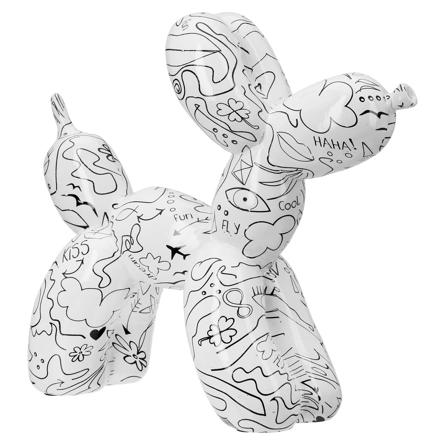 Modern style dog figure, white H.23 cm for wholesale on Faire2