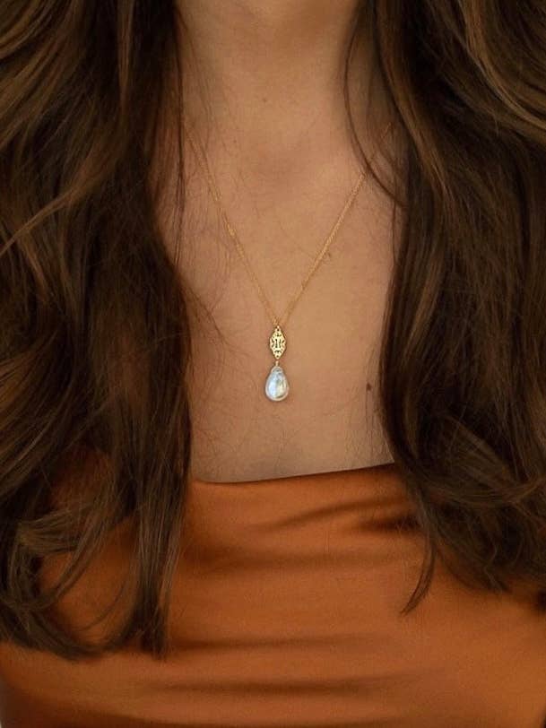 Juniper Moonstone Necklace for wholesale by Katy Faye