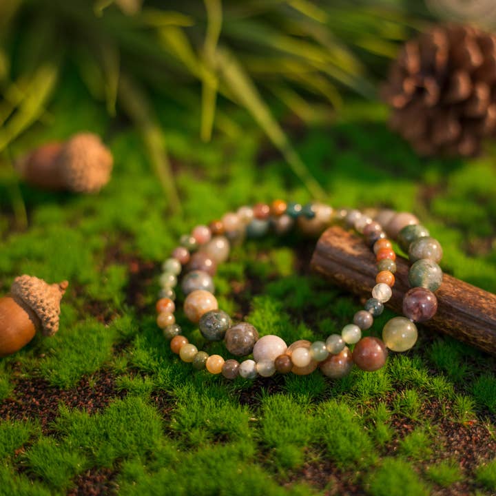 Soul Charms - Wholesale Beaded Bracelet - Indian Agate Beaded Crystal Bracelet4