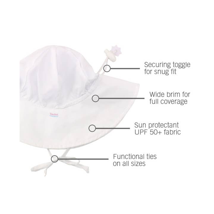 RuffleButts + RuggedButts - Wholesale Sun hat – Kids - Kids White Sun Protective Hat
9