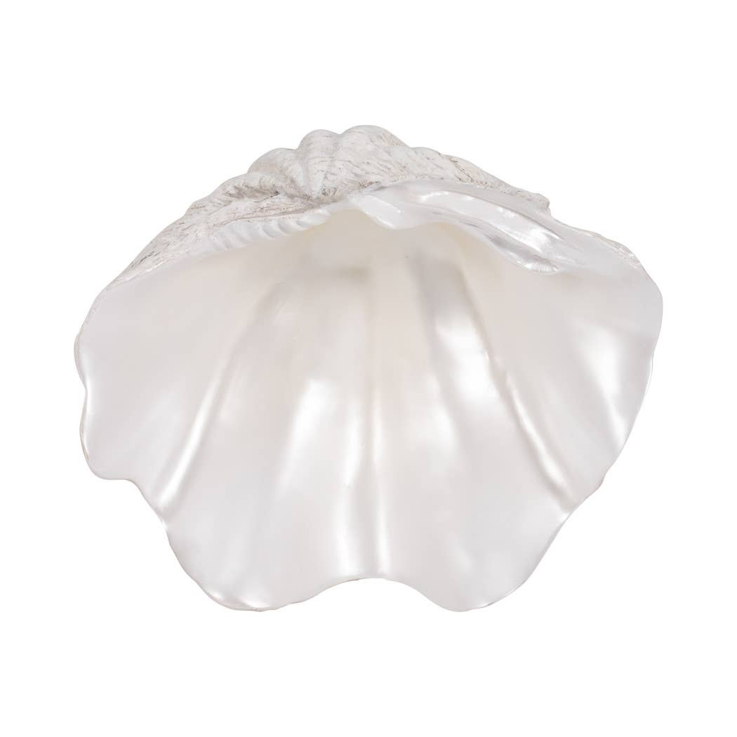 Sagebrook Home - Wholesale Decorative Plate/Dish/Bowl - Decorative Bowl - Ivory Resin Coastal Seashell Shape, 13 in.10