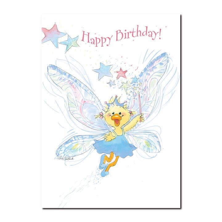 Polly Quacker Birthday Greeting Card for wholesale by Suzy's Zoo Store