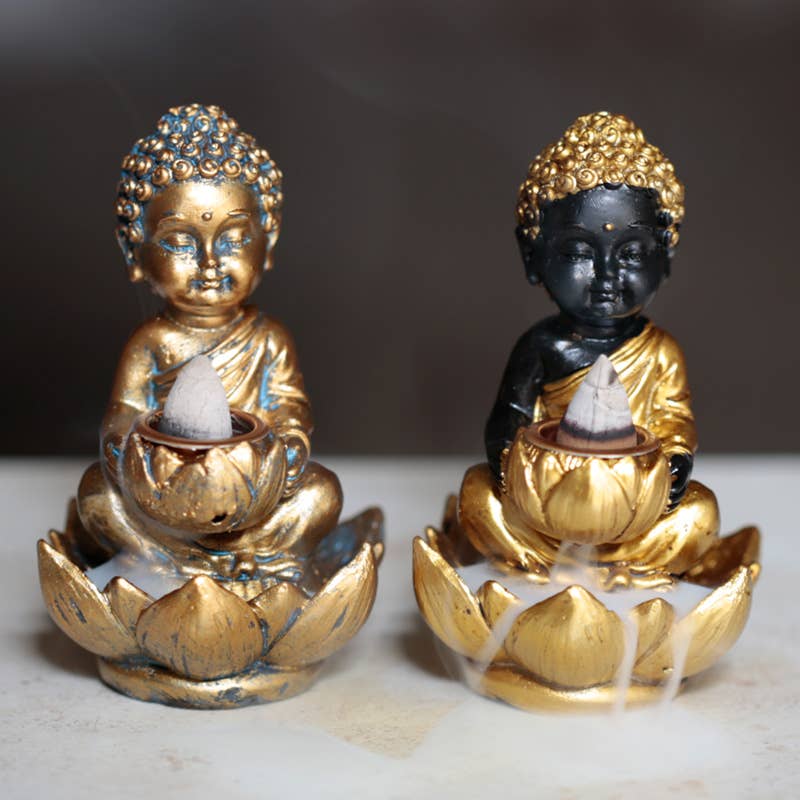Puckator EU - Wholesale Incense Holder - Small Buddha and Lotus Backflow Incense Burner0