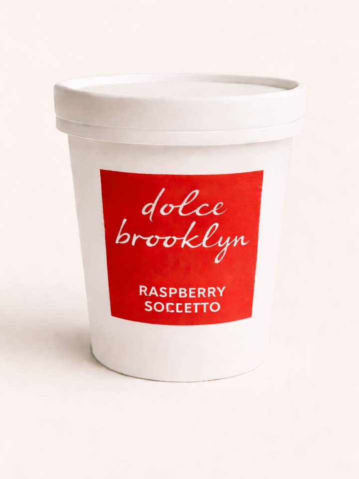 Raspberry Sorbetto Pint (v) for wholesale by Dolce Brooklyn