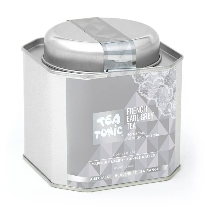 French Earl Grey Tea Loose Leaf Caddy Tin for wholesale by Tea Tonic
