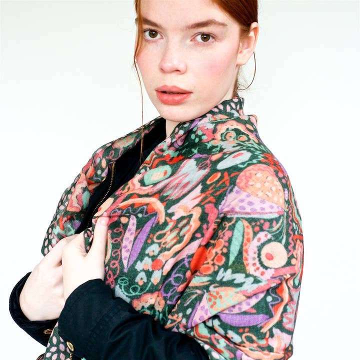 Mariposa Valley Wool Scarf for wholesale by COLLIER CAMPBELL