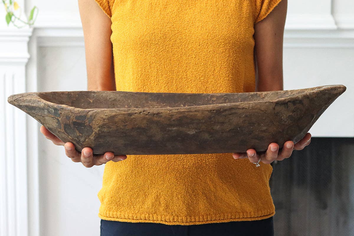 etúHOME - Wholesale Decorative Plate/Dish/Bowl - Antique Oval Dough Bowl4