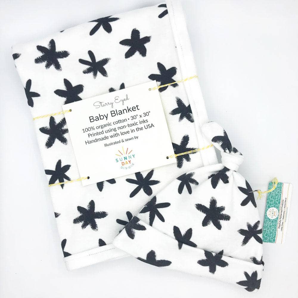 Sunny Day Designs - Wholesale Receiving Blanket - Baby - Starry Eyed Organic Cotton Baby Blanket5