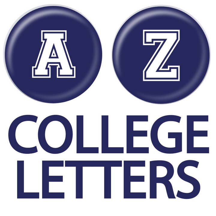 Navy Collegiate Letters - Initials for wholesale by ChattySnaps