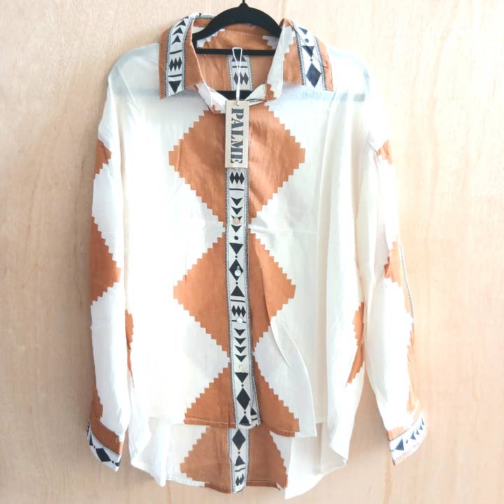 Buttoned Cotton Shirt 67035 for wholesale by Cinnamon Creations