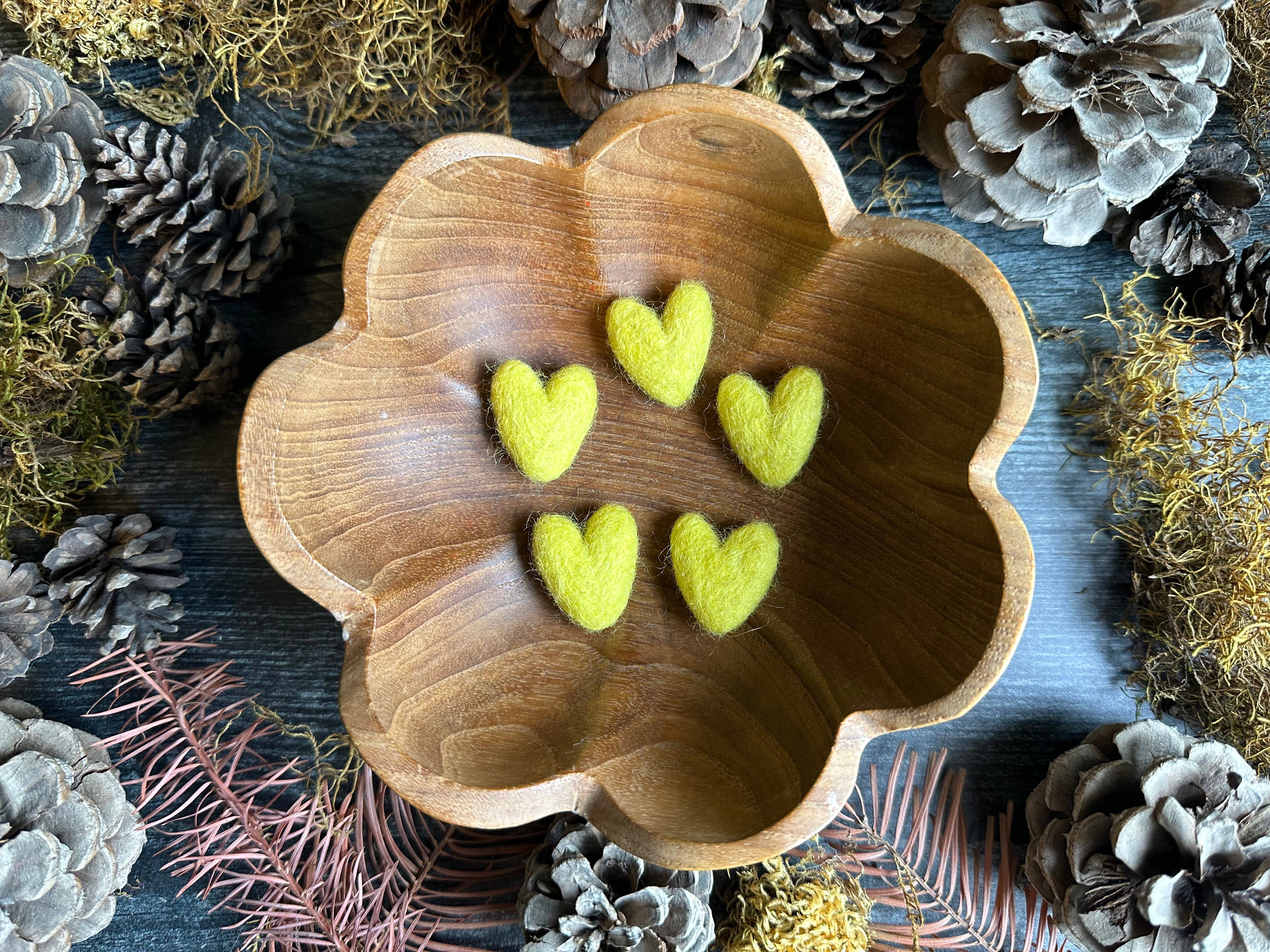 House of Moss - Wholesale Decorative Tabletop Object - Wool Heart | Felted Wool Mini Decor | 23 Colors13