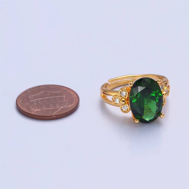 Aim Eternal - Wholesale Multi-Stone Ring - Light/Dark Green Jade Stone Band Ring O765 O2298