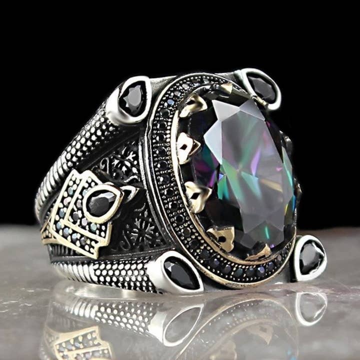 Mystic Topaz Ring Solid Sterling Silver för wholesale av Ephesus Jewelry