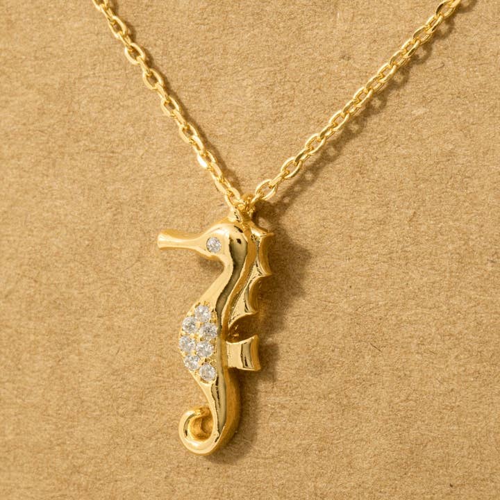 Fame Accessories - Wholesale Pendant/Charm Necklace - Mini Sea Horse Pendant Necklace3