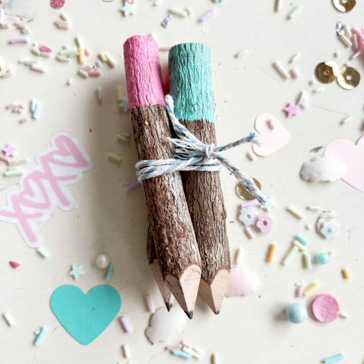 Live Sweet - Wholesale Pencil - Mini Hand Painted Wooden Pencil Set