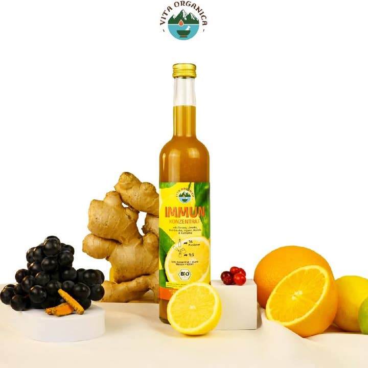 JAMU GmbH – Großhandel Wellness-Saft/Tonikum – Bio Ingwer Kurkuma Konzentrat 500 ml
