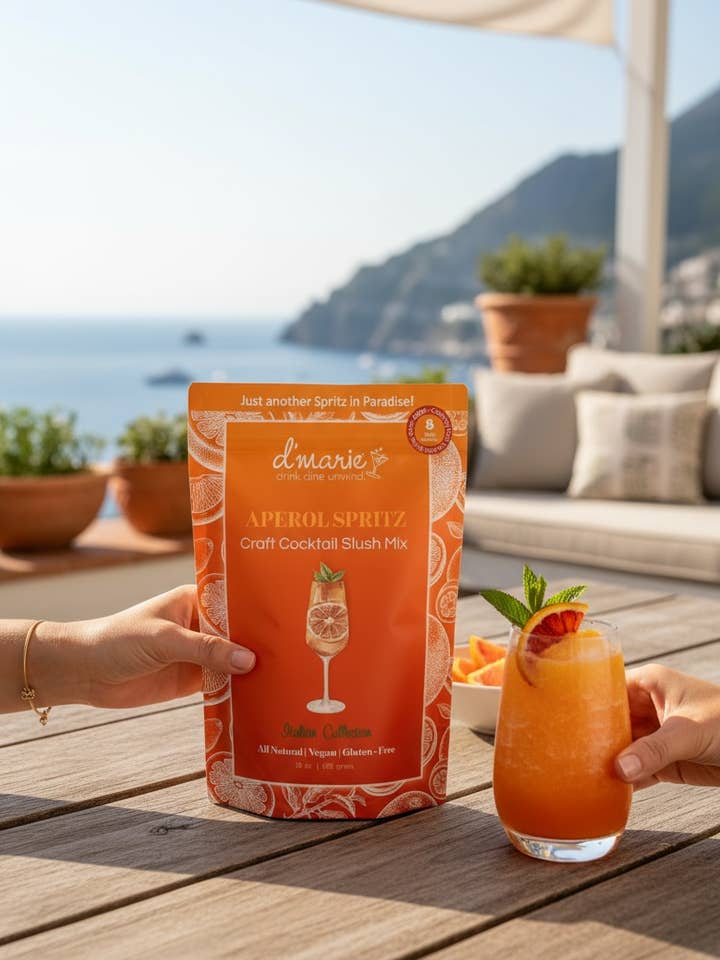 Aperol Spritz Cocktail - Klar-til-at-fryse Cocktail for engroshandel hos d'marie inc.