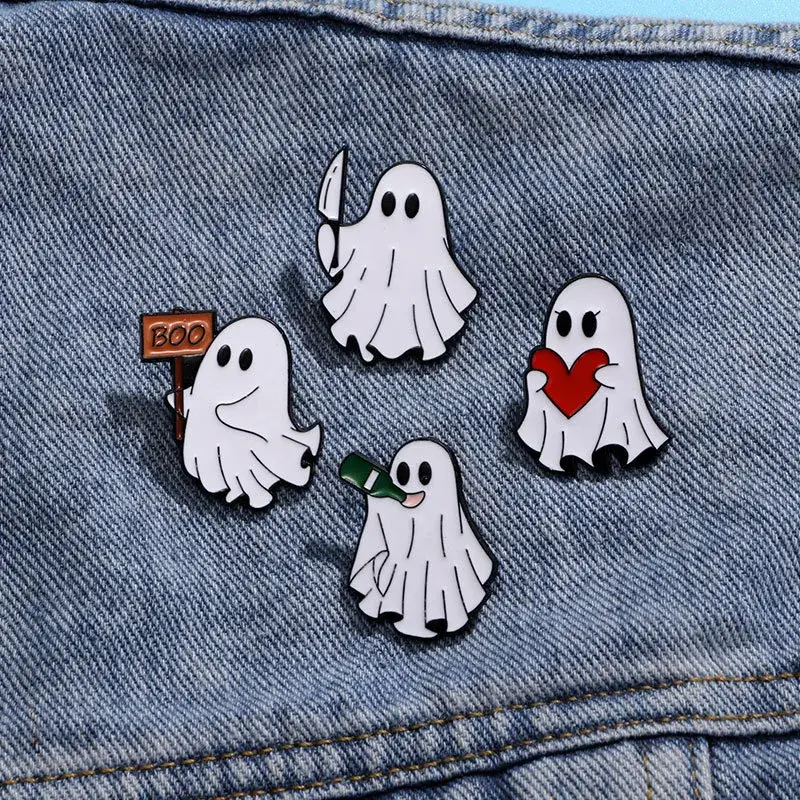 Magnifique Hearts - Wholesale Lapel Pin/Button - Cute Ghost Enamel Pins – Halloween & Everyday Personalize4