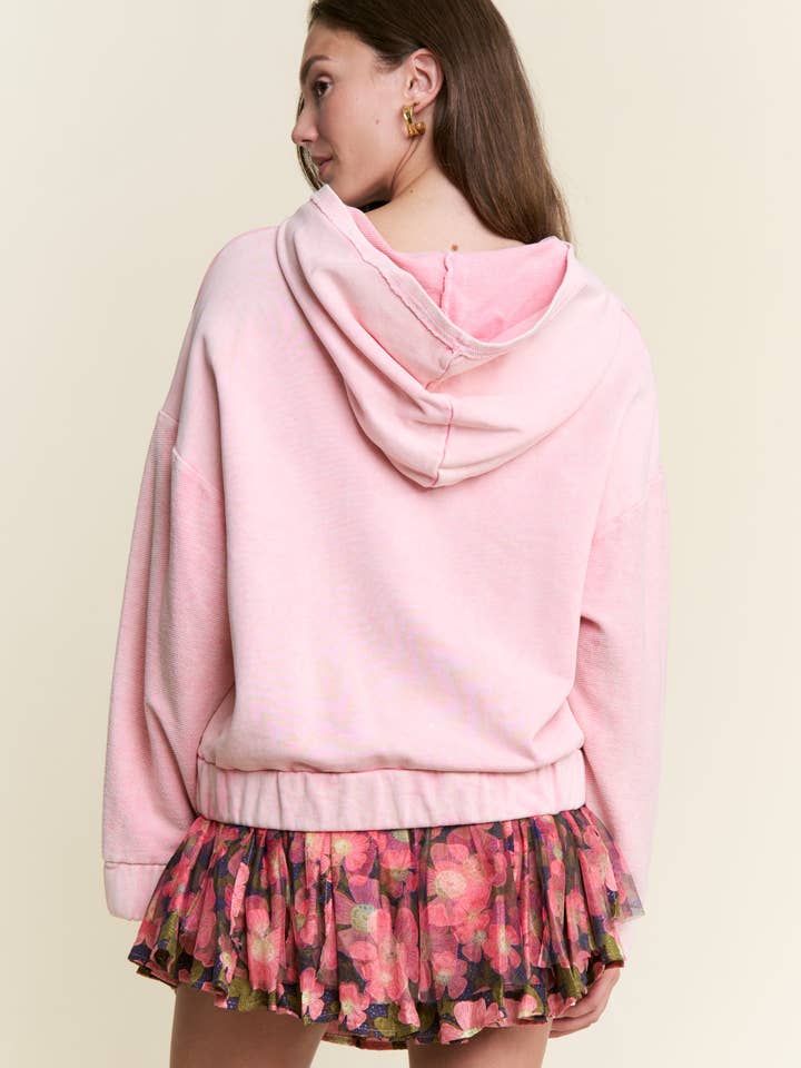 J.NNA - Wholesale Hoodie - Women's - Mineral Washed High Quality Pull-Over Hoodie5