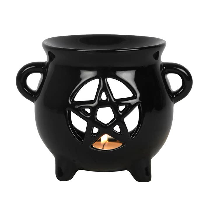 Fantasy Gifts - Wholesale Oil Warmer - Pentagram Ceramic Cauldron Oil Burner